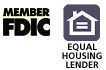 Member FDIC 
             - Equal Housing Lender