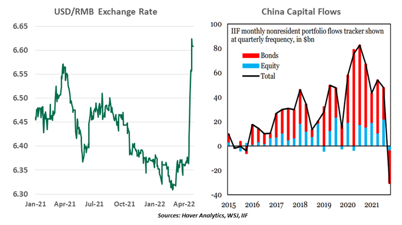 WEC Chart - USD/RMB Exchange Rate - China Capital Flows
