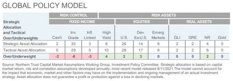 Investment Perspective - November 2021 - Global Policy Model chart