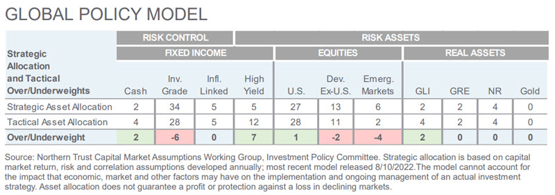 Investment Perspective - Nov 2022 - Global Policy Model chart