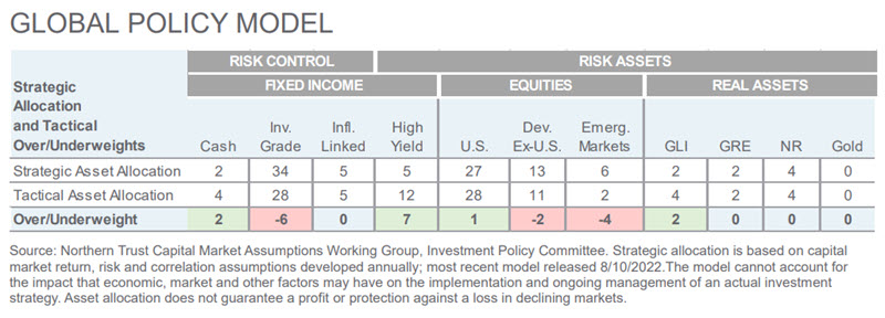 Investment Perspective - Oct 2022 - Global Policy Model chart